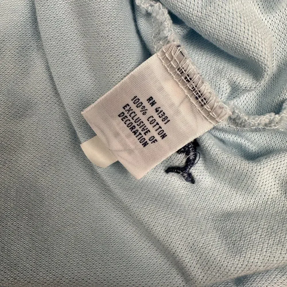 Ralph Lauren Shirt Mens Extra Large Blue Oxford Polo Print Short Sleeve Nautical